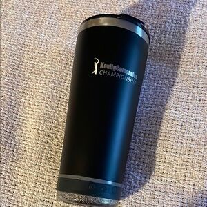 Black tumbler with wireless Speaker with Sleek Design
